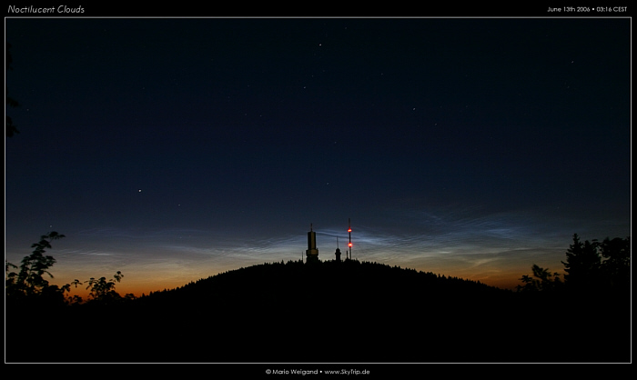 Nachtleuchtende Wolken und der Feldberg