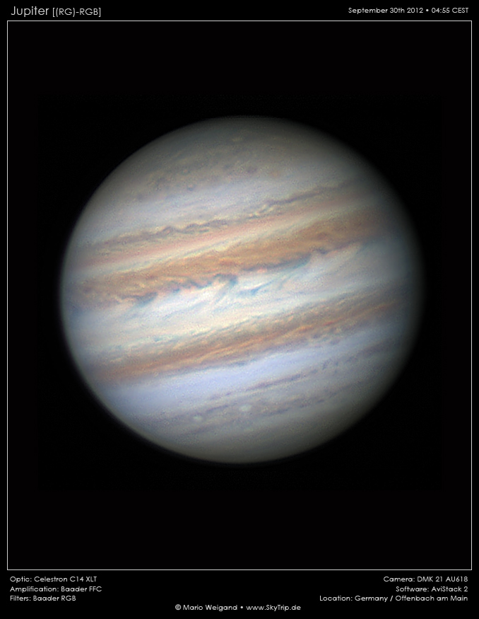 Jupiter mit Vernderungen in NTZ und NTrZ