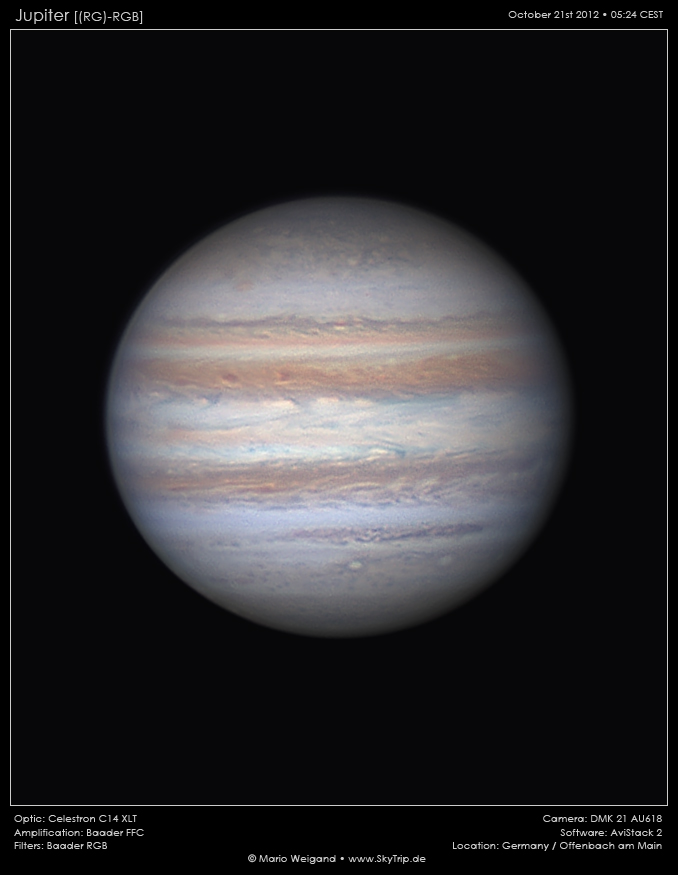 Jupiter mit weien Ovalen