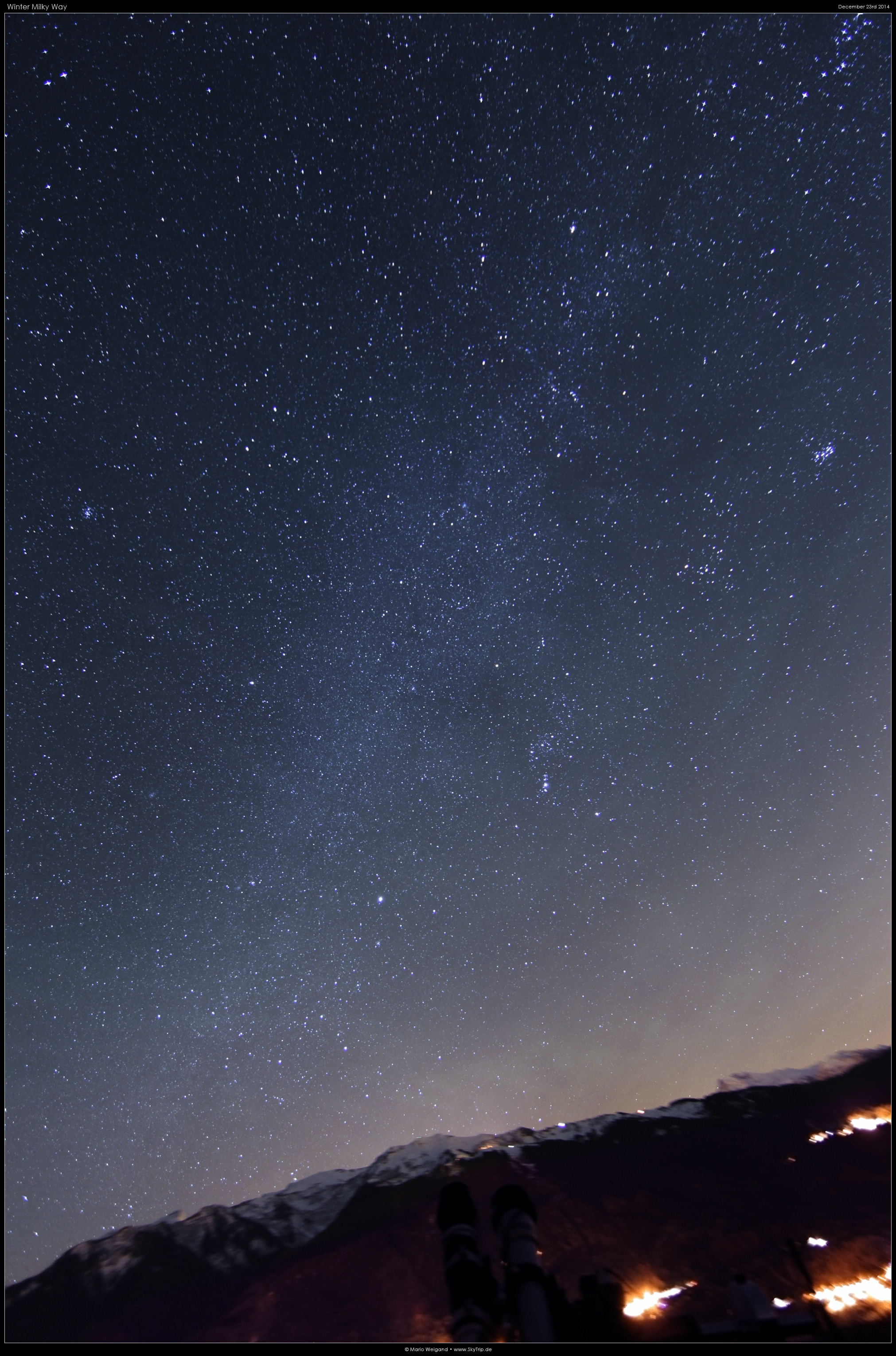 Wintermilchstrae ber den Alpen