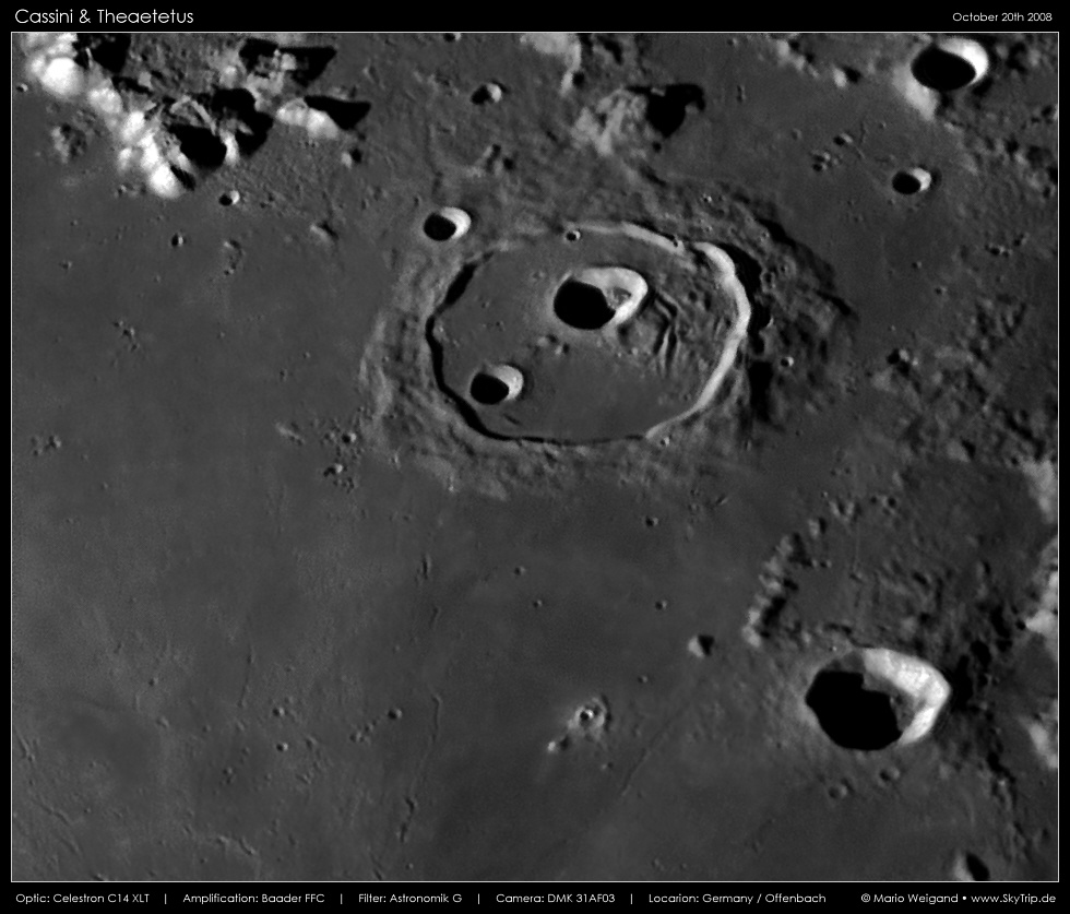 Mondfoto: Krater Cassini & Theaetetus