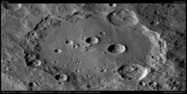 Mondfoto: Wallebene Clavius