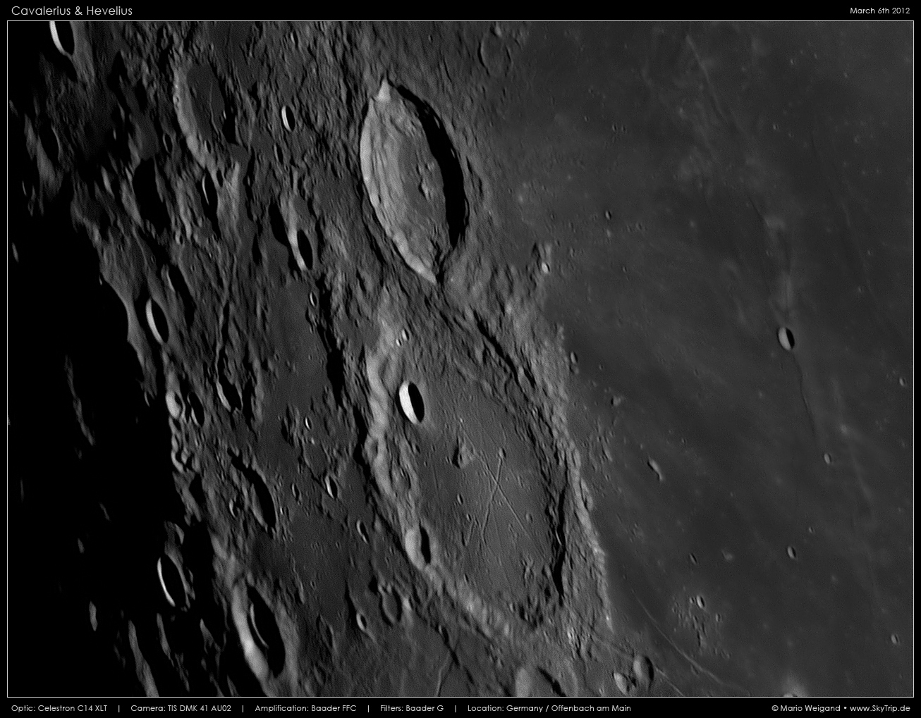 Mondfoto: Cavalerius & Hevelius