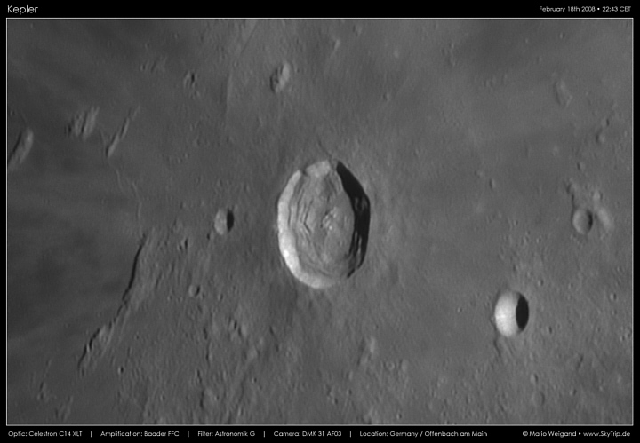 Mondfoto: Krater Kepler