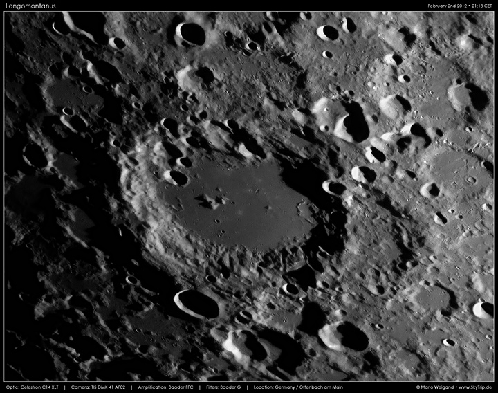 Mondfoto: Krater Longomontanus