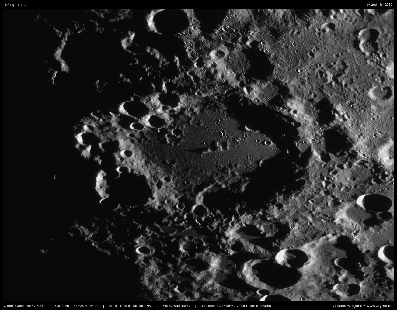 Mondfoto: Krater Maginus