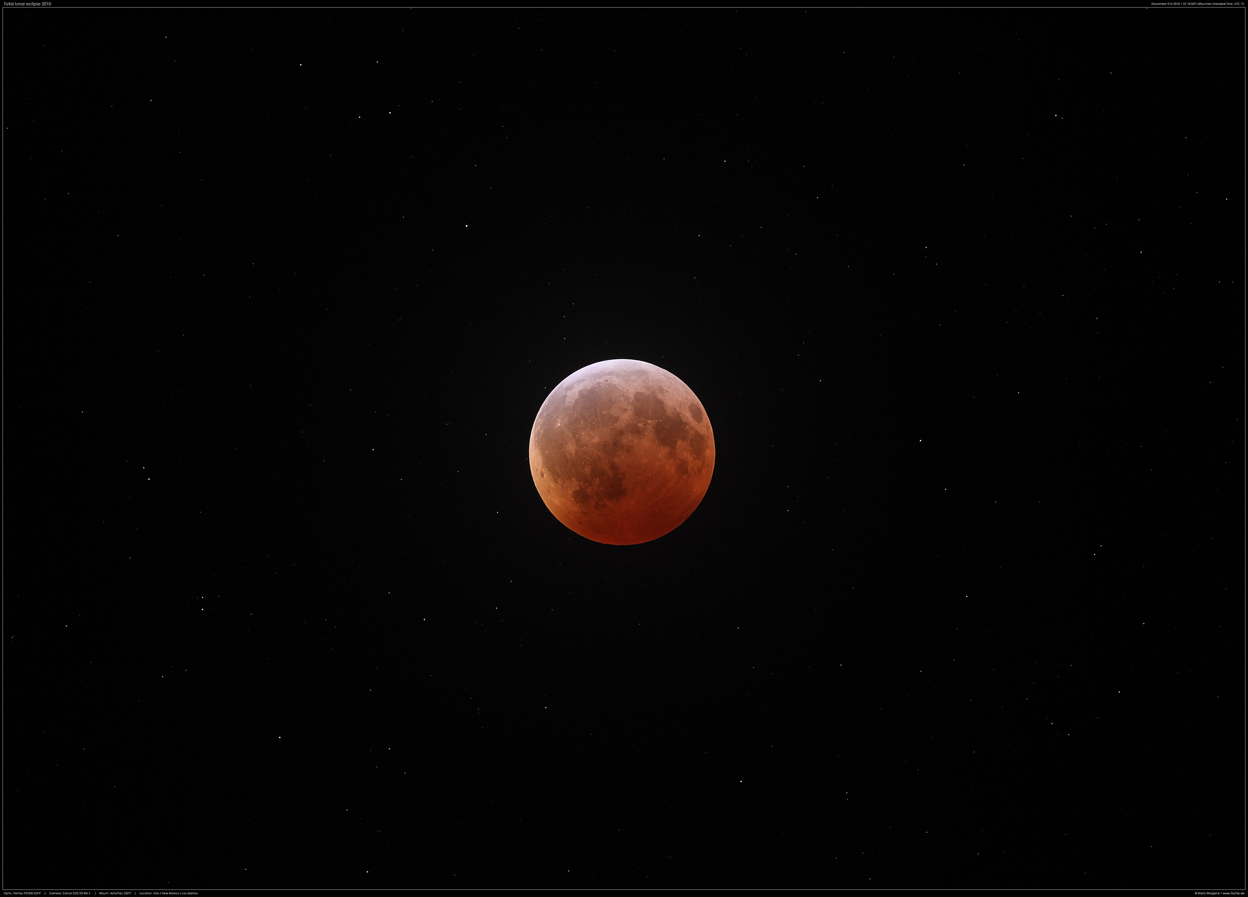 Totale Mondfinsternis am 21. Dezember 2010