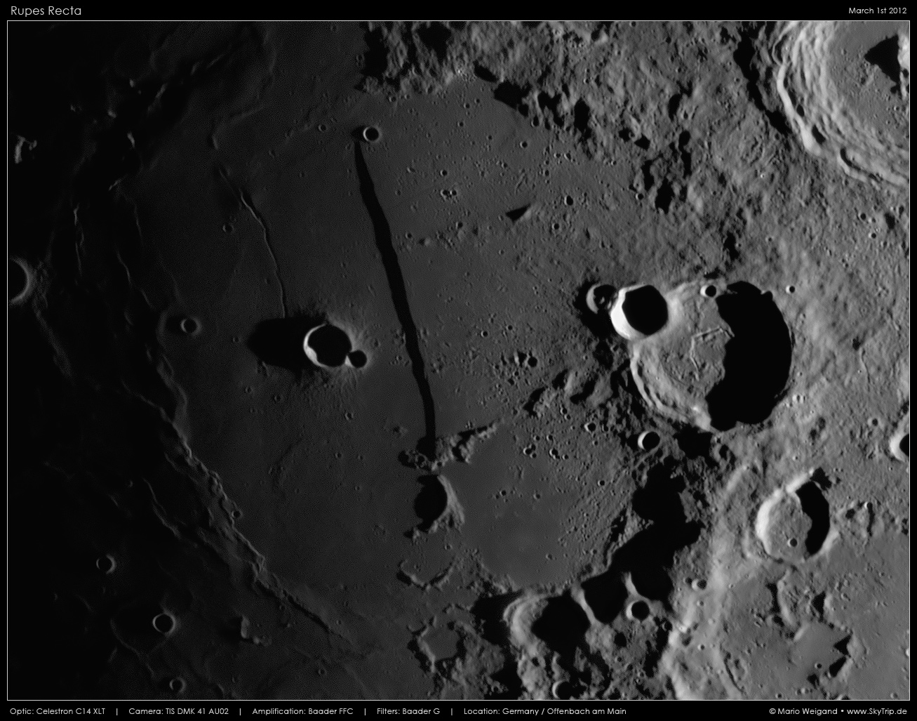 Mondfoto: Rupes Recta