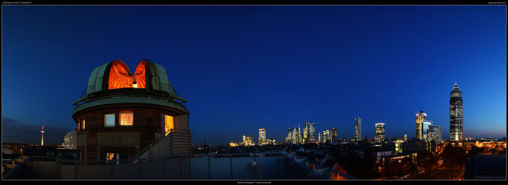 Sternwarte Frankfurt zur Blauen Stunde