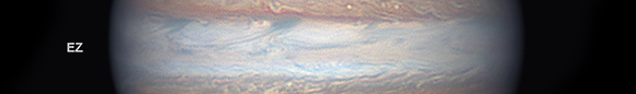 Die quatoriale Zone auf Jupiter.