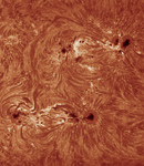 Sonnenflecken NOAA 12080 & 12085