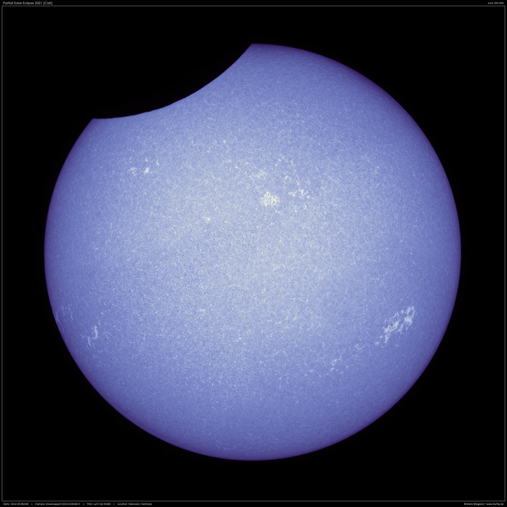 Sonnenfinsternis 2021 mit CaK-Filter