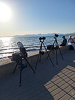 Der Beobachtungsplatz direkt am Strand.