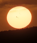 Fleck NOAA 11967 bei Sonnenuntergang