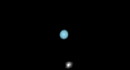 Uranus mit Oberon, Titania und Umbriel