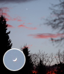 Kleine Venussichel am Abendhimmel II